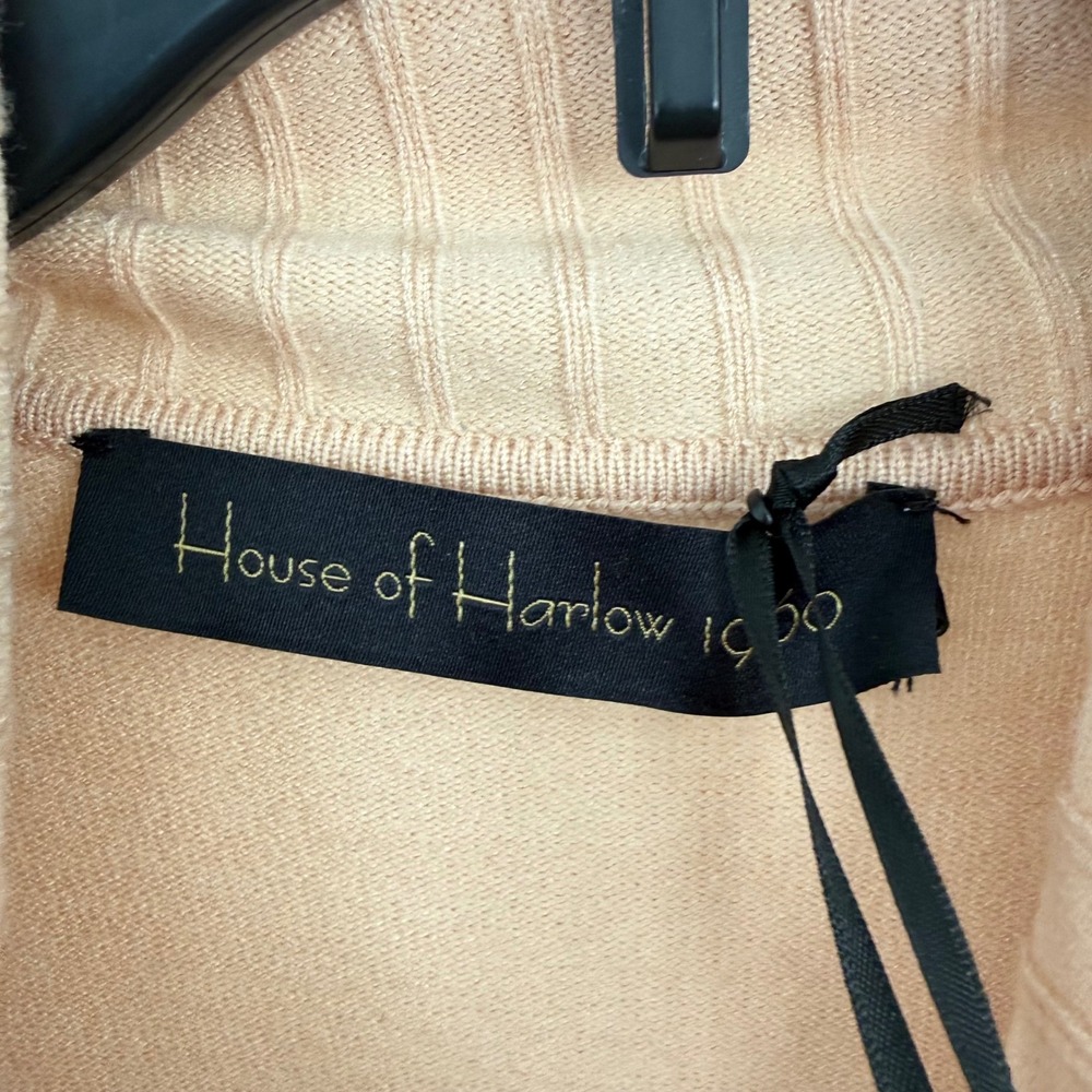 NWT House of Harlow 1960 X Revolve Nude Marni Turtleneck Knit Mini Dress size L - Picture 5 of 6
